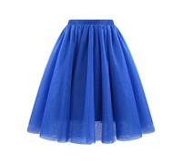 MaNMaNing Gonna Donna Alta Vita Plissettata in Tulle per Feste Carnevale Natale Gonna Mezza Lunga Morbida Drappeggiata A Line Elegante e Sexy