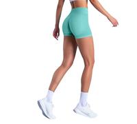 MaNMaNing Leggins Corti Donna a Vita Alta Senza Cuciture Push Up Scrunch a Tre Strati Elastici Morbidi per Yoga Fitness Running e Palestra Snellenti e Modellanti