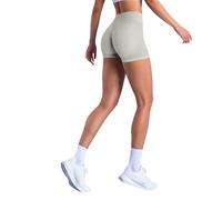 MaNMaNing Leggins Corti Donna a Vita Alta Senza Cuciture Push Up Scrunch a Tre Strati Elastici Morbidi per Yoga Fitness Running e Palestra Snellenti e Modellanti