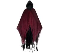 MaNMaNing Mantello Cappuccio Halloween Scheletro Costume Cosplay Travestimento per Escape Room e Ruolo Accessorio Mantello Scheletro Unisex, Taglia Unica