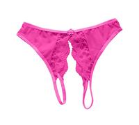 MaNMaNing Mutande Donna Sexy con Pizzo Floreale e Fiocco Centrale Design Trasparente e Apertura Passionale Morbide Seducenti per Uso Occasionale Intimo