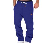 MaNMaNing Pantaloni Uomo Felpa Pantaloni con Fodera in Pile Ampia Gamba Dritta Fondo Felpa Jogger Allenamento Vita Alta Yoga con Tasche Uomo Yoga