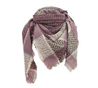 MaNMaNing Sciarpa da donna invernale motivo plaid classico con nappe e tessuto pesante ideale per regalo e uso quotidiano