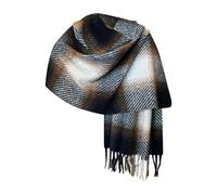 MaNMaNing Sciarpa Invernale Unisex a Quadri Sfumati con Frange Spessa e Morbida Perfetta come di Lusso per Coppie Design Moderno e di Tendenza per un Inverno Fashion