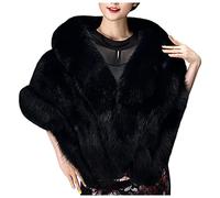 MaNMaNing Sciarpa scialle elegante per sposa e cerimonia in faux fur lungo e lussuoso per un look raffinato caldo