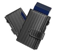 Manmaxim Portacarte Uomo Slim a Capacità Enorme, Pop-up Portafoglio Uomo con 11 Credito Cartes, 12 Banconote & 2 d'identità, Portafoglio Uomo Piccolo con Blocco RFID, Porta Carte Uomo Magnetica