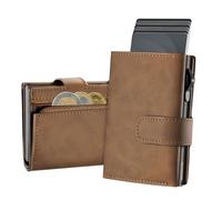 Manmaxim Portafoglio Portacarte Uomo con Texture di Alta Qualità, Pop-up Porta Carte per 11 Cartes, Monete & Scomparto per Banconote di Grande Capacità, Portafoglio Uomo con Blocco RFID