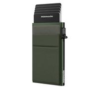 Manmaxim Portafoglio Uomo Slim, Porta Carte Credito Uomo Alluminio RFID Portafoglio Card Holder Wallet Porta Tessere Rigido con Porta Schede Banconote Verde