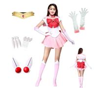 MANMICOS Costume cosplay anime Sailor Moon ChibiUsa Halloween gonna parrucca vestito (Small)