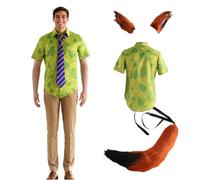 MANMICOS Costume cosplay da film taglia USA da uomo verde e rosa camicia vestito per feste (verde, L)