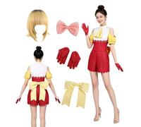 MANMICOS Taglia US Anime Cosplay Costume Donna top e pantaloncini partito vestito, Rosso, S