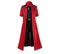 MANMICOS Taglia US Anime DmC Cosplay costume rosso lungo cappotto vestito partito (cappotto lungo, XXL)