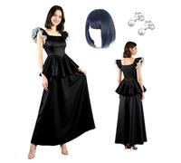 MANMICOS Taglia US Comic cosplay costume Donna gonna nera partito vestito, Nero , M