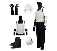 MANMICOS Taglia USA Anime ANBU Cosplay Costume Bianco PU gilet partito vestito (XX-Large)