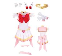MANMICOS Taglia USA Anime Sailor Chibi Mond Cosplay Halloween Kostüm Kleine Lady Chibiusa Halloween suit, rosa, XXXS