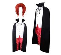 MANMICOS Taglia USA Anime Shanks costume cosplay mantello lungo da uomo vestito per Halloween (Small)