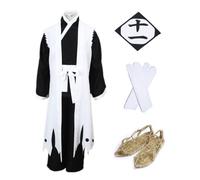 MANMICOS Taglia USA Anime zaraki kenpachi Cosplay Costumi bianco abito Halloween undicesimo vestito (XL), bianco, XL