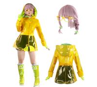 MANMICOS Taglia USA Gioco Donne Cosplay Costume Giallo Ringcoat Party Suit (X-Small)