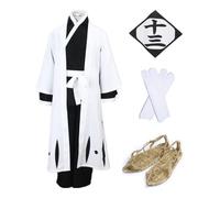 MANMICOS US size Anime ukitake jyushirou Costumi Cosplay Mens robe Halloween partito vestito (XX-Large)