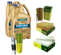 MANN Controllo Set 10 L RAVENOL SSL 0W-40 per BMW 5er E39 540i 535i