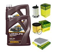 Mann Controllo Set 10L mannol Longlife 504/507 5W-30 per Audi A5 8T3