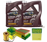 Mann Controllo Set 10L mannol Longlife 504/507 5W-30 per BMW 7er 745i SX
