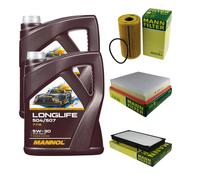 Mann Controllo Set 10L mannol Longlife 504/507 5W-30 per Opel Vivaro Box