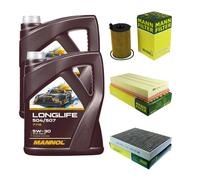Mann Controllo Set 10L mannol Longlife 504/507 5W-30 per Volkswagen Touareg 7P5