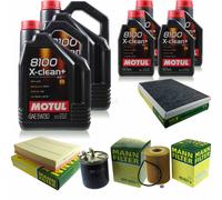 Mann - Controllo Set 14L Motul 5W-30 8100 x-Pulire + per Mercedes