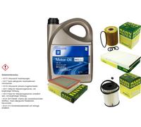 Mann Controllo Set 5 L GM olio motore dexos2 5W-30 per Opel Astra H Caravan 1.7