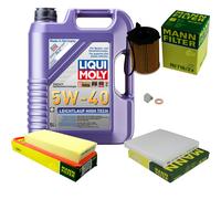 MANN Controllo Set 5 L LIQUI MOLY Leichtlauf High Tech 5W-40 Per Mazda 2 DY