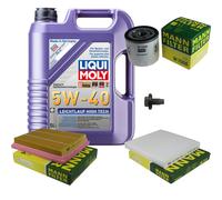 MANN Controllo Set 5 L LIQUI MOLY Leichtlauf High Tech 5W-40 Per Mazda 2 DY