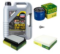 Mann Controllo Set 5 L Liqui Moly Top Tec 4100 5W-40 per Opel Karl