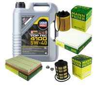Mann Controllo Set 5 L Liqui Moly Top Tec 4100 5W-40 per Opel Meriva Lettore Di