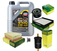 Mann Controllo Set 5 L Liqui Moly Top Tec 4100 5W-40 per Renault Scénic, II