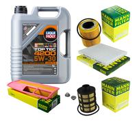 Mann Controllo Set 5 L Liqui Moly Top Tec 4200 5W-30 per Fiat Panno Panda 169