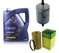 MANN Controllo Set 5 L MANNOL Classic 10W-40 per Audi A6 Avant 2.0 TFSI