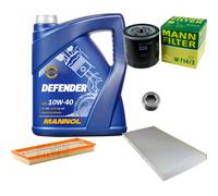MANN Controllo Set 5 L MANNOL Defender 10W-40 Per Fiat Punto Cabriolet 90