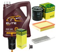 Mann Controllo Set 5 L mannol Elite 5W-40 per Renault Latitudine L70 2.0 16V