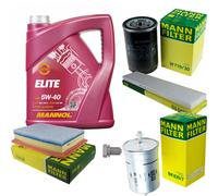 MANN Controllo Set 5 L MANNOL Elite 5W-40 Per VW Seat Sharan 7M8 7M9 7M6