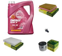 MANN Controllo Set 5 L MANNOL Energy 5W-20 per Ford Fusion 1.4 1.6 1.25