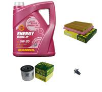MANN Controllo Set 5 L MANNOL Energy 5W-20 per Ford Fusion 1.4 1.6 1.25