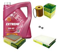 MANN Controllo Set 5 L MANNOL Extreme 5W-40 Per Opel Astra H Caravan 1.7