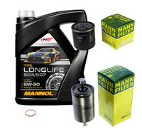 MANN Controllo Set 5 L MANNOL Longlife 504/507 5W-30 per Opel Frontera B 2.2i