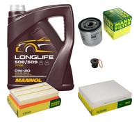 MANN Controllo Set 5 L MANNOL LONGLIFE 508/509 0W-20 Per Audi A1 City Carver