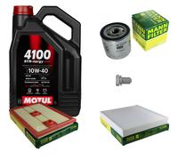 Mann Controllo Set 5 L Motul 4100 Syn-Nergy Spec 10W40 per Audi A3 Sportback
