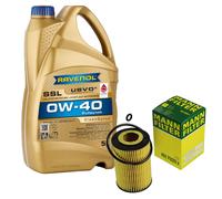 MANN Controllo Set 5 L RAVENOL SSL 0W-40 per Audi A3 Berlina 1.2 TFSI
