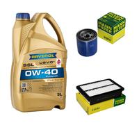 MANN Controllo Set 5 L RAVENOL SSL 0W-40 per KIA Ceed 1.6