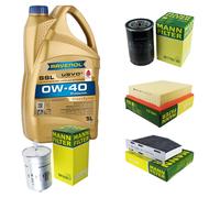 MANN Controllo Set 5 L RAVENOL SSL 0W-40 per VW Golf IV Cabriolet 2.0