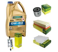 MANN Controllo Set 5 L RAVENOL SSL 0W-40 per VW Jetta IV 1.4 TSI